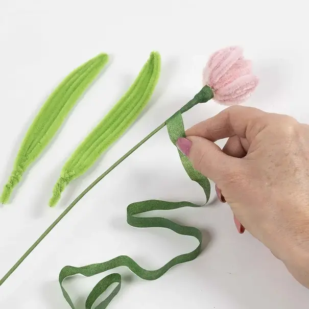 Creativ Company | Mini Hobbyset Bloemen van Chenilledraad - Tulpen