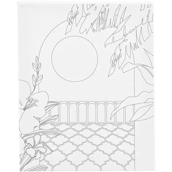 Creativ Company | Schildercanvas met print - Zonnig Balkon