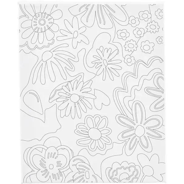 Creativ Company | Schildercanvas met print - Bloemen