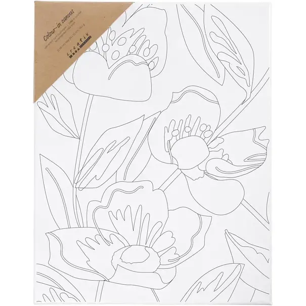 Creativ Company | Schildercanvas met print - Klaprozen