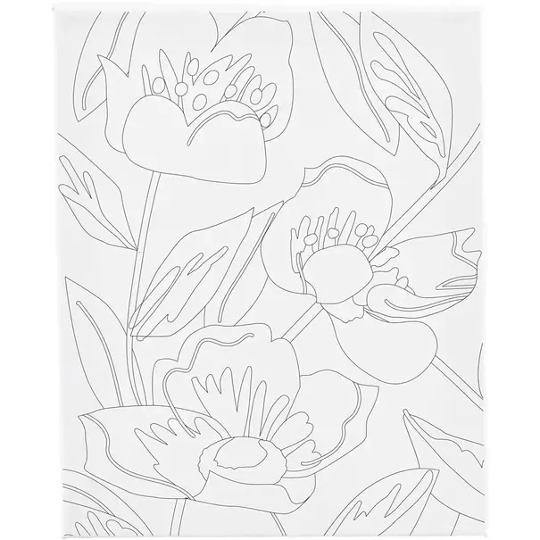 Creativ Company | Schildercanvas met print - Klaprozen