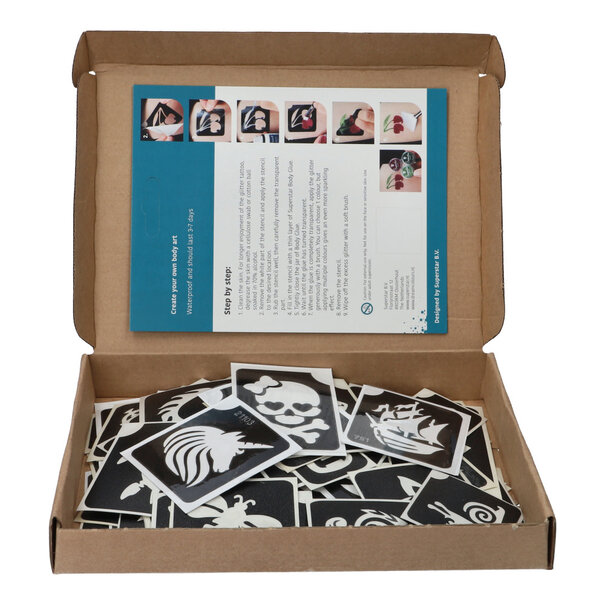 Superstar | Big Mix XXL Glitter Tattoo Stencils (100 pcs)