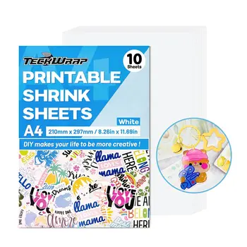 TeckwrapCraft | Inkjet Printable Shrink Sheets - Wit  (10 vellen)