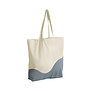 Organic Cotton Wave Maxi Bag - Natural / Blue Grey