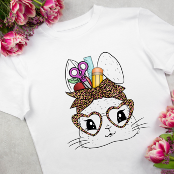 Feeërieke | Textieltransfer DTF "Fierce Bunny Teacher"