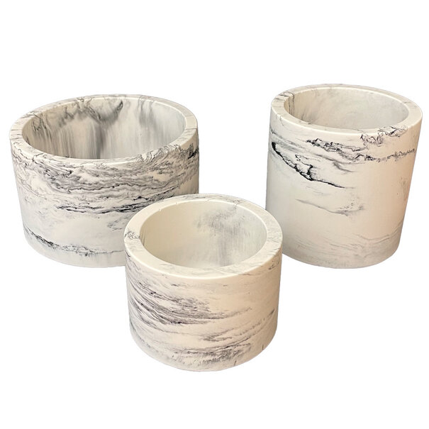 Jesmonite | Siliconen mal set - Bloempotten rond