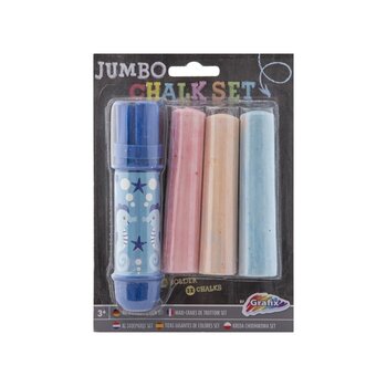 Jumbo Krijthouder Blauw + 3 Krijtjes