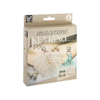 Craft1D | Macrame KeyRing-  Set van 2 met kralen