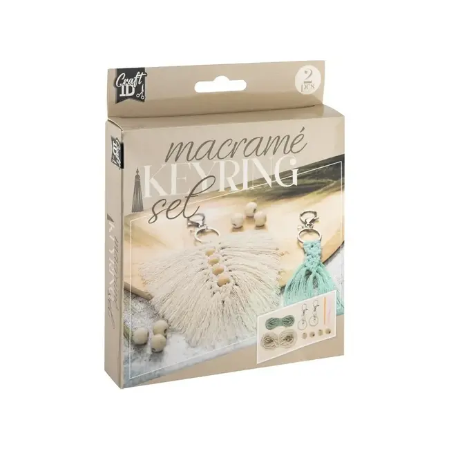 Macrame KeyRing-  Set van 2 met kralen