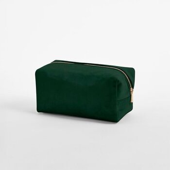 Bagbase | Velvet Toiletry Case - Dark Emerald