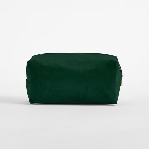 Bagbase | Velvet Toiletry Case - Dark Emerald