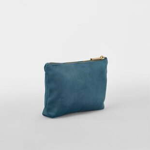 Velvet Accessory Bag  - Blue Topaz