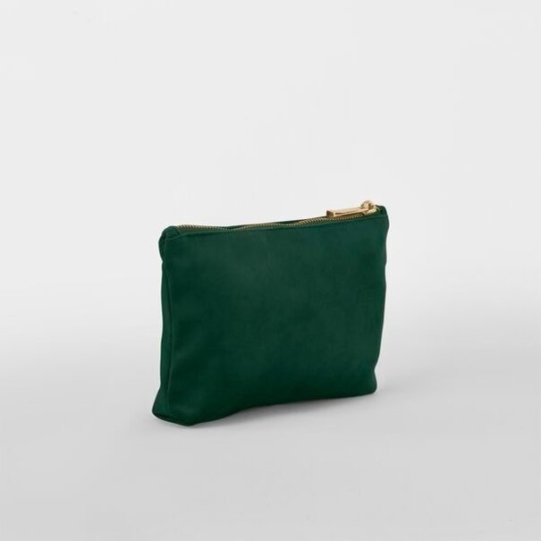 Bagbase | Velvet Accessory Bag  - Dark Emerald