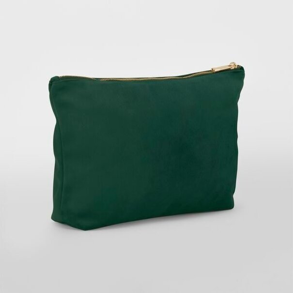 Bagbase | Velvet Accessory Bag  - Dark Emerald