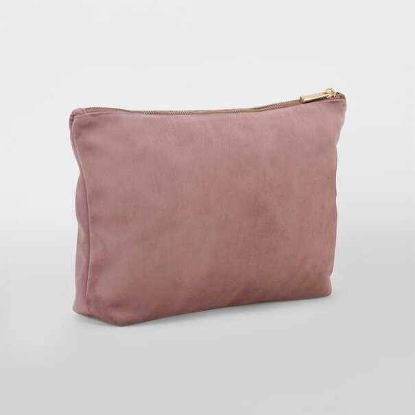 Bagbase | Velvet Accessory Bag  - Rose Quartz