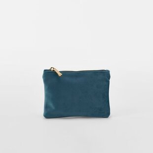 Velvet Accessory Pouch - Blue Topaz