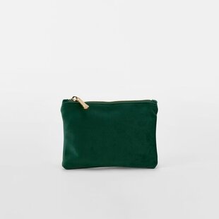 Velvet Accessory Pouch - Dark Emerald