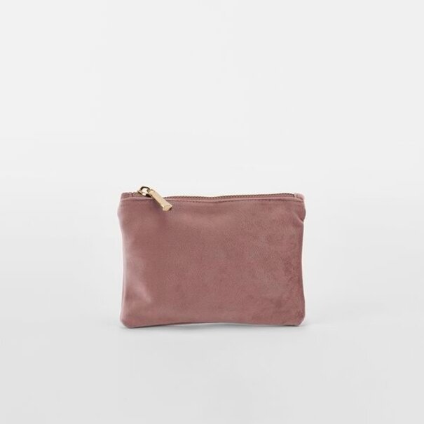 Bagbase | Velvet Accessory Pouch - Rose Quartz