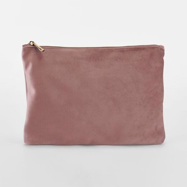 Bagbase | Velvet Accessory Pouch - Rose Quartz