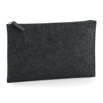 Bagbase | Felt Accessory Pouch - Charcoal Melange (one size)