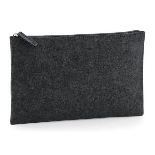 Bagbase | Felt Accessory Pouch - Charcoal Melange (one size)