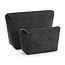 Felt Accessory Bag - Charcoal Melange
