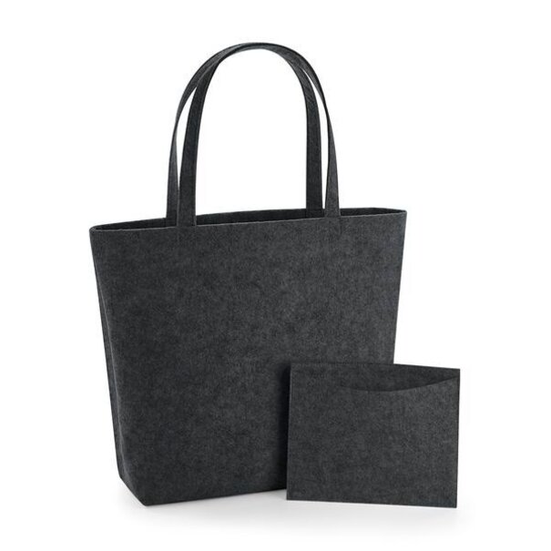 Bagbase | Felt Shopper - Charcoal Melange