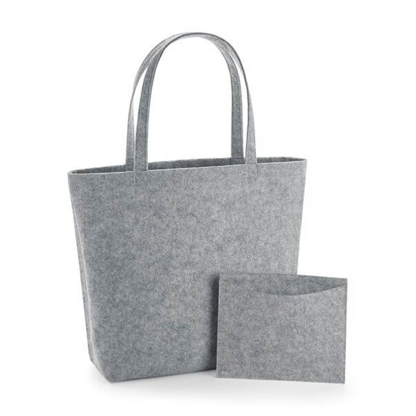 Bagbase | Felt Shopper - Grey Melange