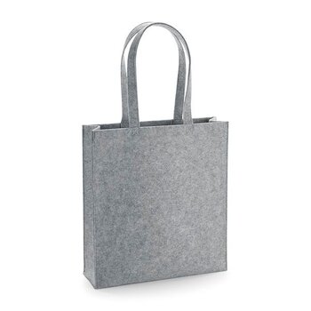 Bagbase | Felt Shopper rechthoekig - Grey Melange