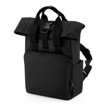Bagbase | Recycled Mini Twin Handle Roll-Top Backpack - Black
