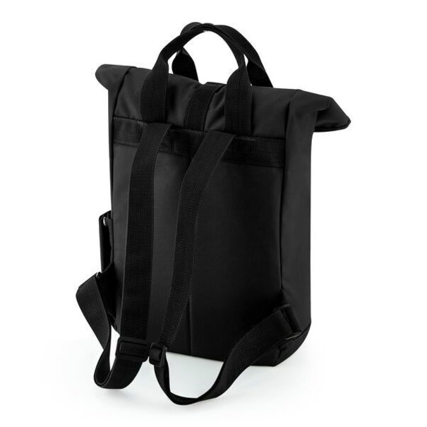 Bagbase | Recycled Mini Twin Handle Roll-Top Backpack - Black