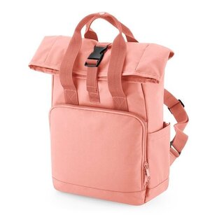 Recycled Mini Twin Handle Roll-Top Backpack - Blush