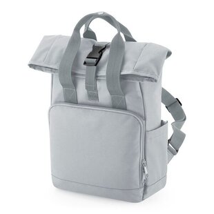 Recycled Mini Twin Handle Roll-Top Backpack - Light Grey
