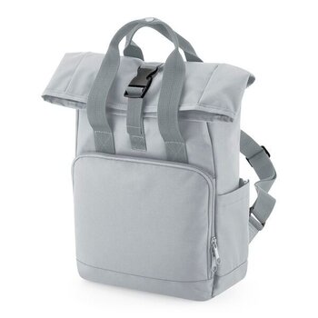Bagbase | Recycled Mini Twin Handle Roll-Top Backpack - Light Grey
