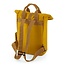 Recycled Mini Twin Handle Roll-Top Backpack - Mustard