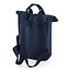Recycled Mini Twin Handle Roll-Top Backpack - Navy Dusk