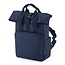 Recycled Mini Twin Handle Roll-Top Backpack - Navy Dusk