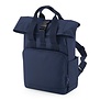 Recycled Mini Twin Handle Roll-Top Backpack - Navy Dusk