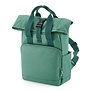 Recycled Mini Twin Handle Roll-Top Backpack - Sage Green