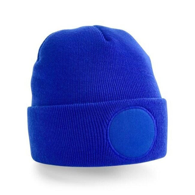 Circular Patch Beanie - Bright Royal