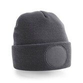 Circular Patch Beanie - Graphite Grey