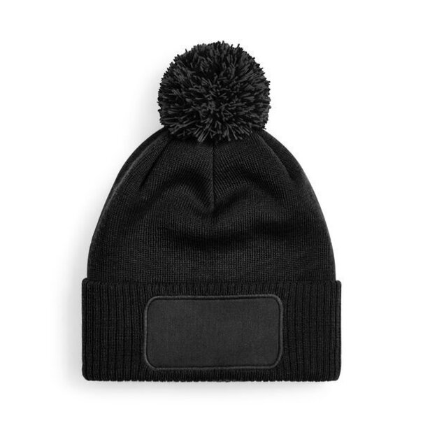 Beechfield | Snowstar Patch Beanie - Black/Graphite Grey
