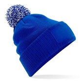 Snowstar Patch Beanie - Bright Royal/ Off white