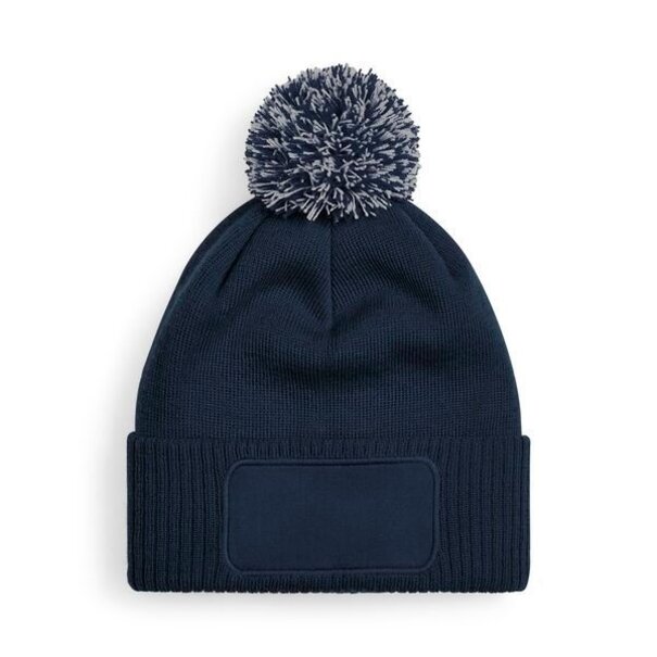 Beechfield | Snowstar Patch Beanie - French Navy / Light Grey