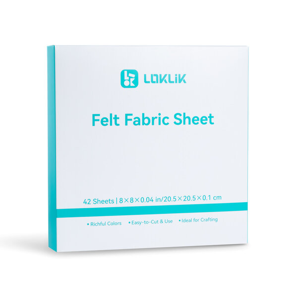 Loklik | Felt Sheet bundle 1.0 mm - Mix Color - 42 pack