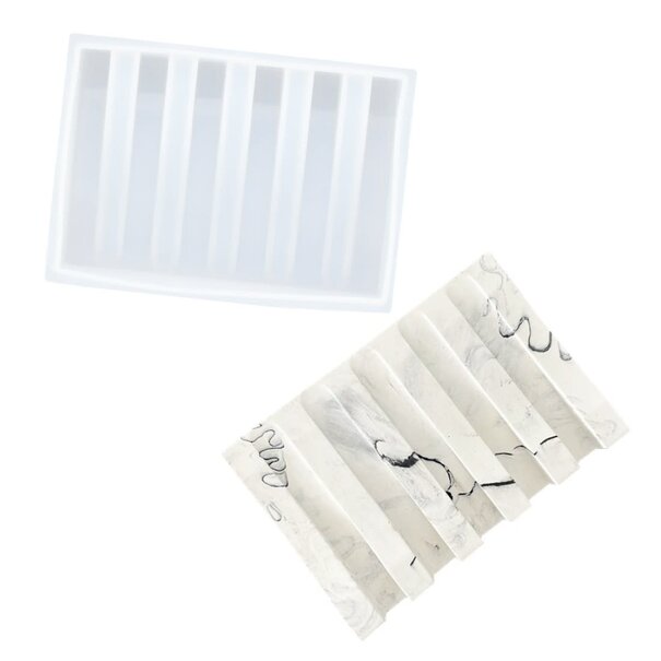 Jesmonite | Siliconen mal  - Zeepbak rechthoek