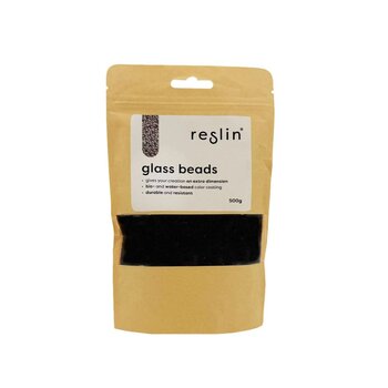 Reslin |  Reslin glass beads zakje 500g - Gitzwart