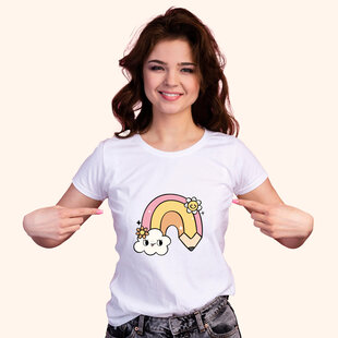 Textieltransfer DTF Set "Cute School Rainbow"