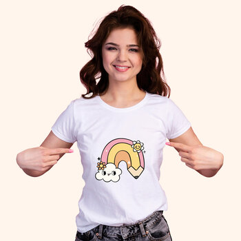 Feeërieke | Textieltransfer DTF Set "Cute School Rainbow"