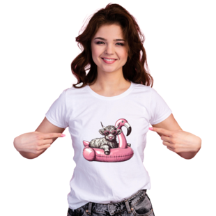 Textieltransfer DTF "Summer Highland Cow"